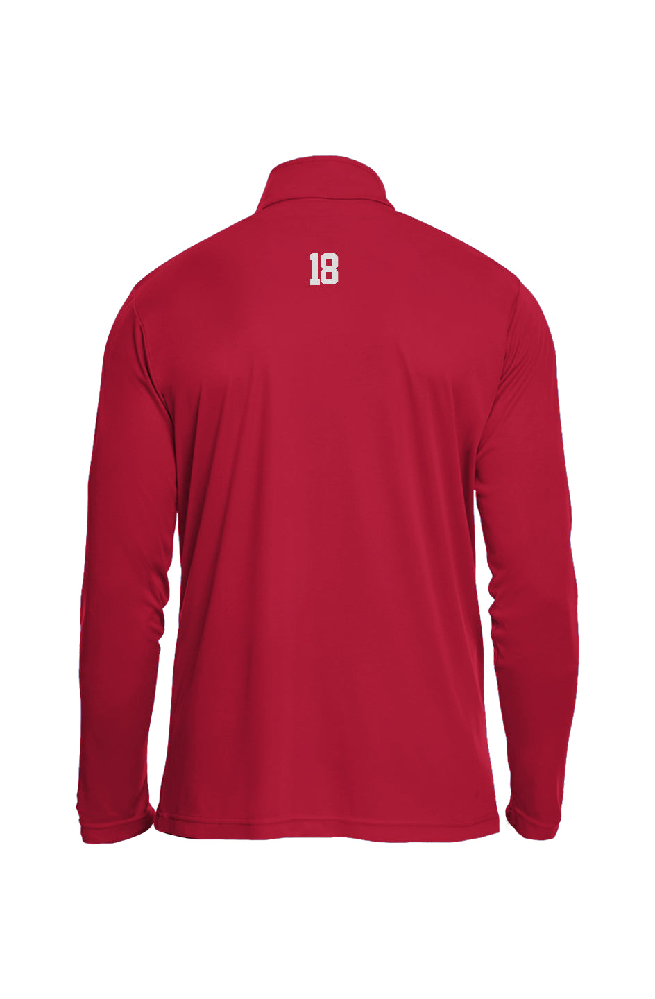 Play18 TT31 Team 365 Men's Zone Performance Quarter-Zip, featuring an athletic fit and semi-auto lock zipper, ideal for golf and outdoor activities